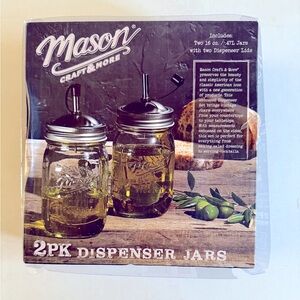 Glass 16 ounce mason jar with dispensary lid, set of 2